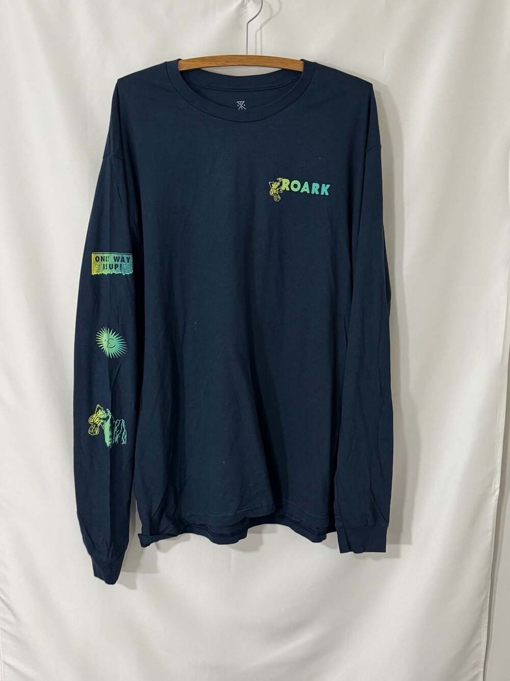 Roark Climb On LS Size XL Navy Long Sleeve T-Shirt